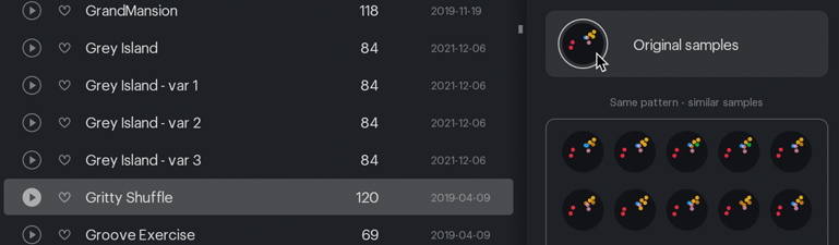 Let XO suggest similar samples for your kit