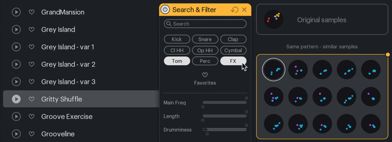 Filter the sample selection to discover unexpected happy accidents