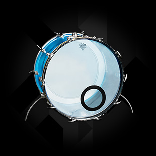 Blue Acrylic Bass Drum