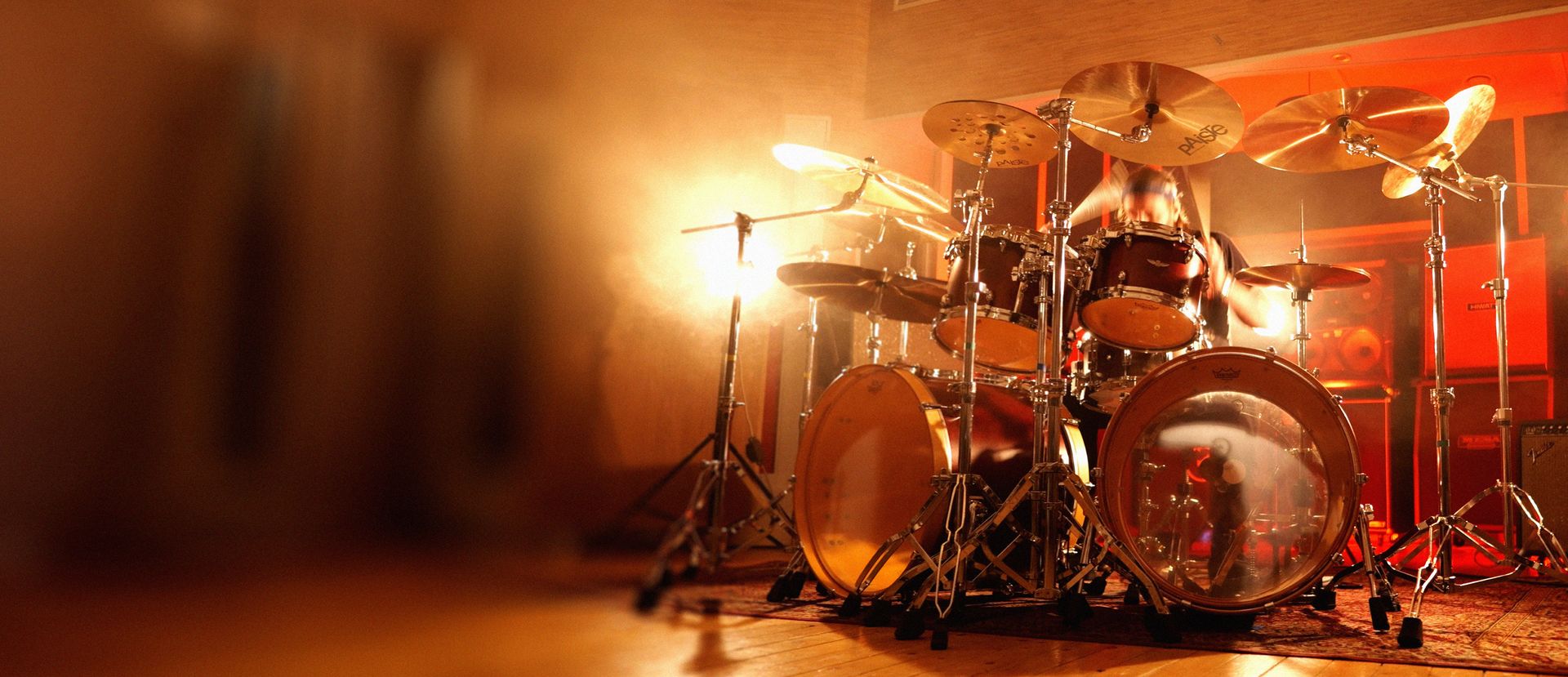 Drummer playing a TAMA Star drum kit