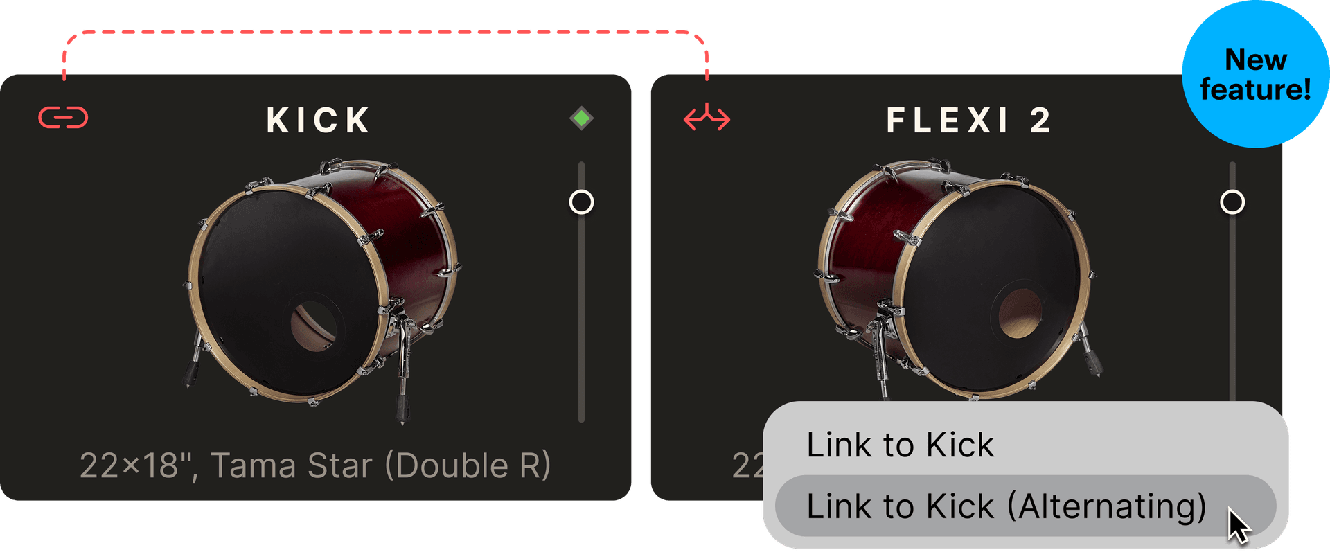 New double kick feature in Addictive Drums 2